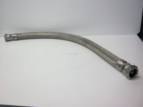 Braided 304 stainless steel flex hose 34&#034; long 1&#034; flare female thread for sale
