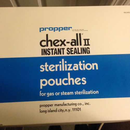Chex-All II self-sealing sterilization pouches 12&#034;x18&#034;