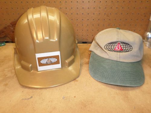Vintage brown &amp; root bullard hard hat / golf cap halliburton kbr kellogg oil gas for sale