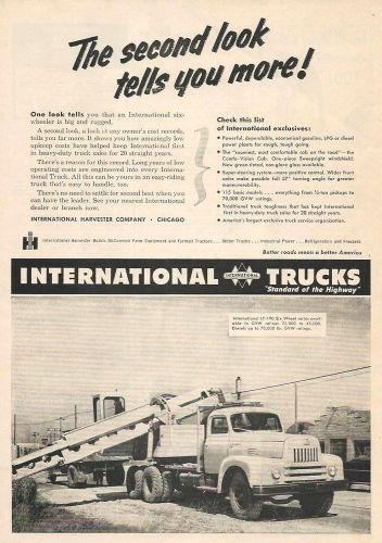 1952 International LF-190 truck ad, with Gradall mounted