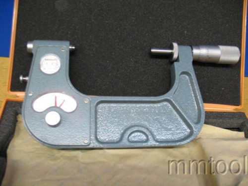MITUTOYO 3&#034;- 4&#034; INDICATING MICROMETER #510-108 W/CASE, STANDARD, WRENCH ***VGC**