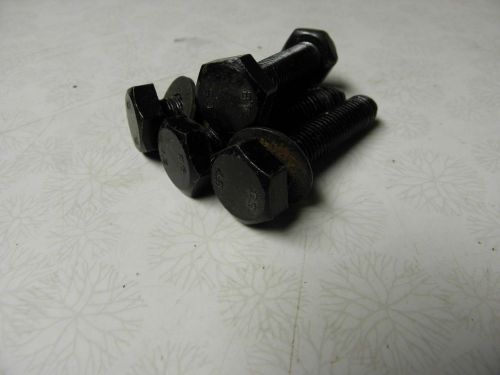 (4) Hex Head Bolts 11/16-12 x 2&#034; Grade 8  Black Cap Screw with Nuts &amp; Washes