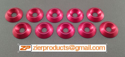 1/4 .250 *RED Anodized* CNC Billet Aluminum Finishing Washer Qty 10