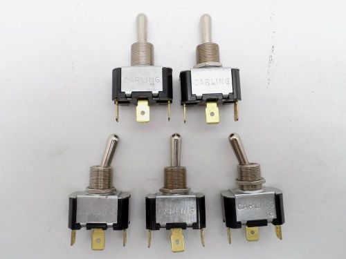 Carling spdt toggle switch on-off-on 15a 125vac 10a 250vac 3/4hp nos lot of 5 for sale