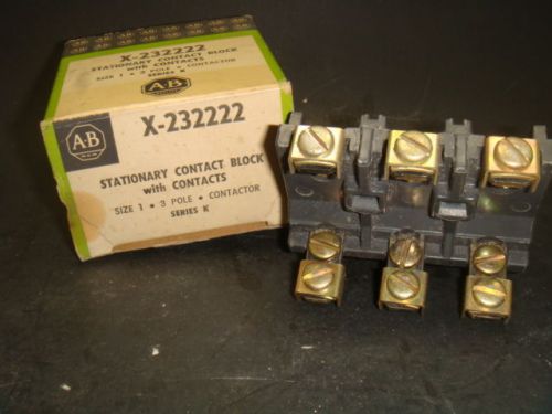 New allen bradley x-232222, stationary contact bolck with contacts, new in box for sale