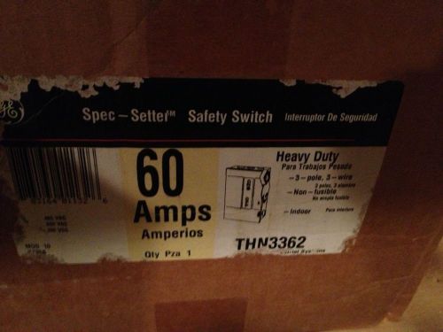 Ge 60 Amp Safety Switch Heavy Duty, 3 Pole , 3 Wire 15 Pounds