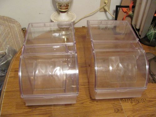 2 COMMERCIAL BULK BINS &amp; SCOOPS-CANDY,NUTS,CEREAL OR?? RADEUS MODEL820- VGUC
