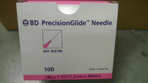 BD Needles 18G 1.5&#034; 100 Count