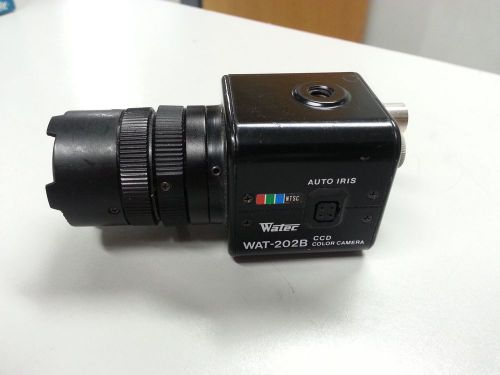WATEC WAT-202B ULTRACOMPACT COLOR CCD CCTV CAMERA with Lens
