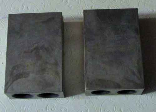 2, Matched MACHINIST  BLOCKS, Rectangular, 3&#034; x 2&#034; x 1&#034;, 2 holes in end 5/8&#034;