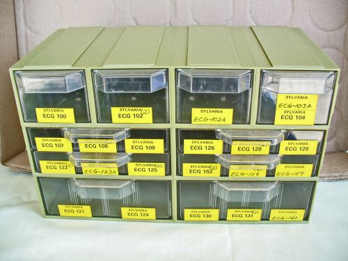 3-Vintage VPI-Plastic 10 Drawer Cabinet Storage Crafts Parts