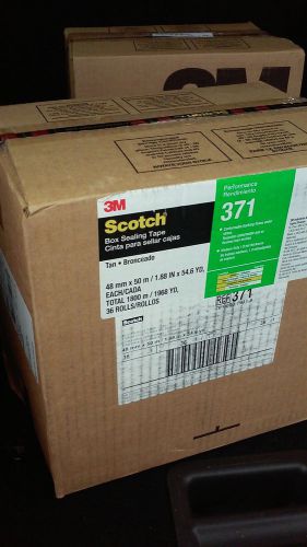 36 Rolls 3M Scotch 371 Carton Sealing Tape - T901371T NEW! Original Packaging!