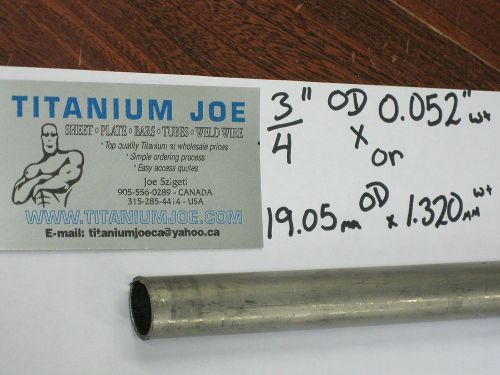 TITANIUM TUBING  3al-2.5v  0.75&#034;OD x 0.052&#034; wall x 84&#034;