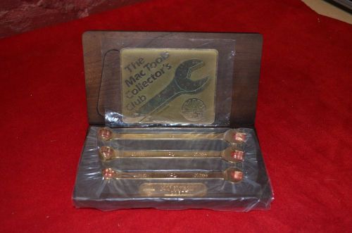 Mac tools 1986 limited edition 3 24kt gold plated wrench set for sale