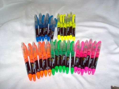 30 SHARPIE HIGHLIGHTERS VARIOUS COLORS LIQUID TANK TYPE  CHISEL TIP