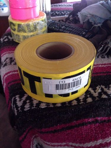 Lot of 4 rolls yellow and pink caution tape 3&#034; &amp;1&#034; barrier barricade 0313-02 for sale