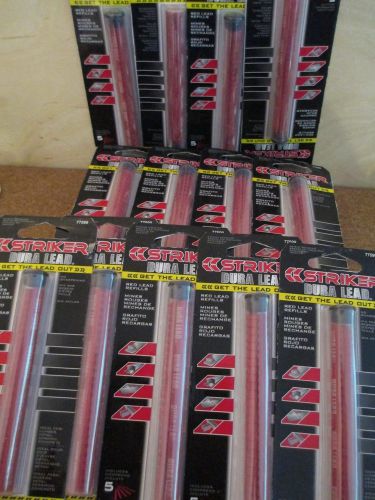 New Striker Dura Lead NOS Striker Mechanical Carpenter Pencils Lot 13 packs RED 