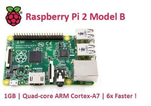 Raspberry Pi 2 Model B - 1GB RAM - *Latest Version 2015* 6x Faster Quad core CPU