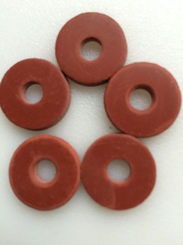 Red Rubber SBR Washers 1/8&#034; thick 1&#034; OD X 3/8&#034; ID Plumbing Washers 10 Pcs