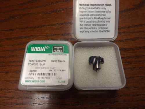 Widia Modular Drill Tip, TDM1349UPM, Grade K20FTIALN, 13.49mm Diameter (.5311&#034;)