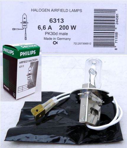 PHILIPS 6313 AIRFIELD HALOGEN PK30d BASE 6.6A 200W AIRPORT LAMP BULB 6117 GE