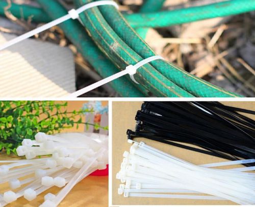 Nylon Plastic Zip Trim Wrap Cable Loop Wire Self-Locking Plastic Cable Ties EY