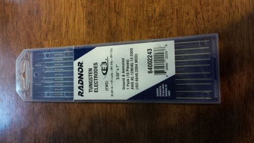 Radnor E3 Tungsten Electrodes 10pk 3/32&#034; x 7&#034;