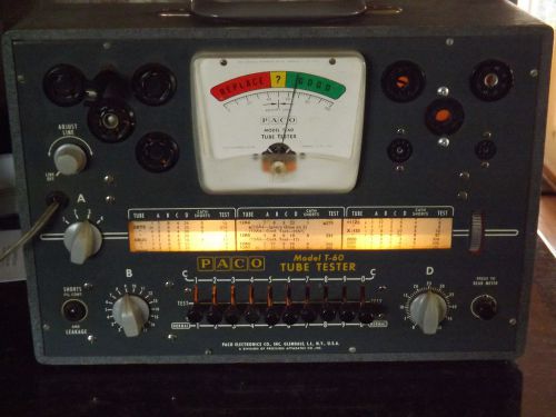 Paco T-60 tube tester for audio amp amplifier
