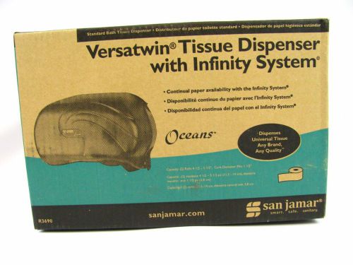 Versatwin Tissue Dispenser With Infinity System Toilet Paper San Jamar Black