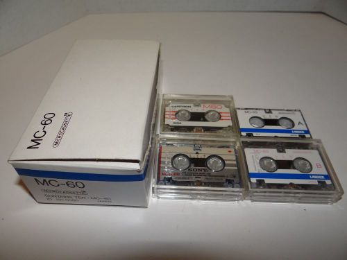 Harris Lanier MC-60 Microcassettes-Lot of 12-5 are Sealed+Sony MC-60BM+Certron