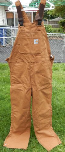 Carhartt Flame-Resistant Duck Bib Overall FRR35 Size 38x34