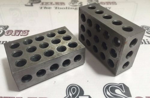PAIR OF PRECISION 1-2-3 1&#034; 2&#034; 3&#034; BLOCK s FOR MACHINIST INSPECTION