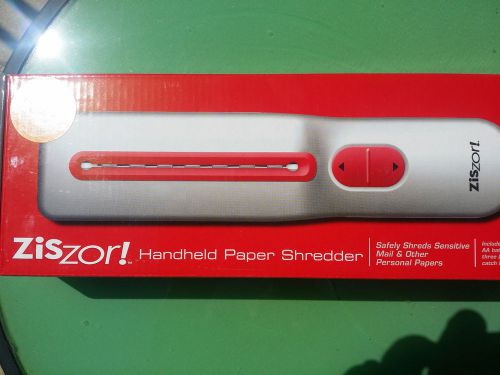 Ziszor! Portable Handheld Paper Shredder -  New in Box Bonus Letter Opener Incl.