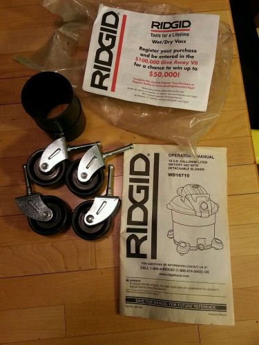 NEw Replacement PARTS  wheels  Ridgid WET/DRY VAC WD16710