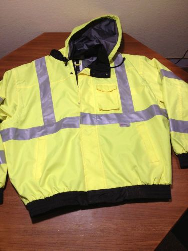 Occunomix large jacket hivis occunomix safety vest reflective yellow lg lux tjbj for sale