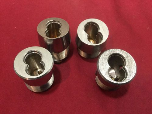 Us lock &amp; unknown brand mortise cylinder housings, set of 4 - locksmith for sale