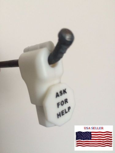 50 white retail security stop lock stem display hook anti-theft 1 detacher key for sale