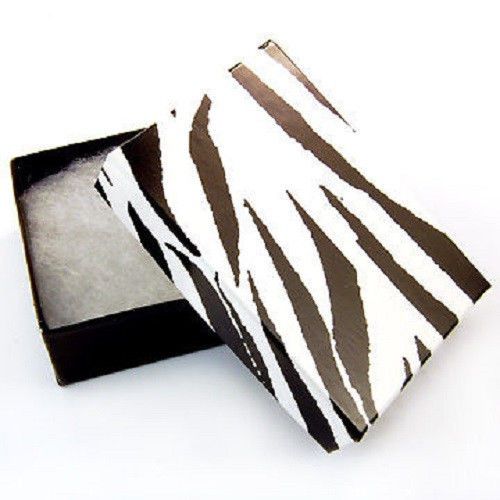 Wholesale 40 Small Zebra Print Cotton Fill Jewelry Ring Earring Gift Boxes 17/8
