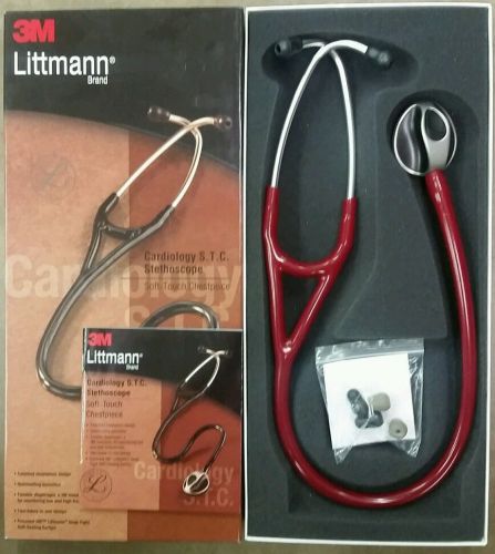 3M Littmann Cardiology STC Stethoscope, Adult, Burgundy, #4472, 27&#034; Tube