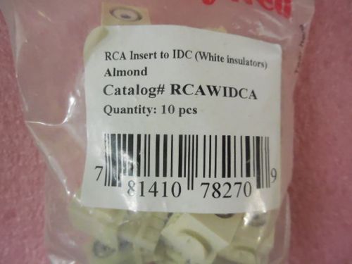 10 PCS HONEYWELL RCAWIDCA RCA INSERT TO IDC WHITE INSULATORS almond