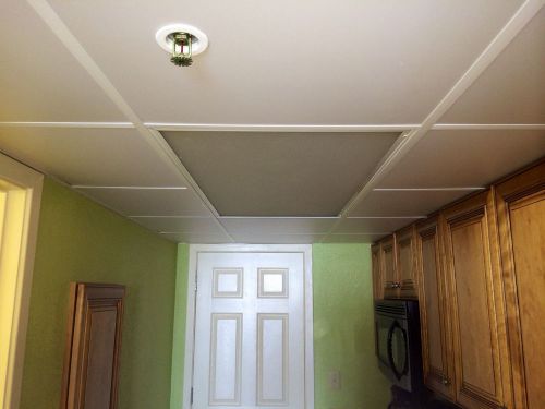 Washable pvc ceiling tiles - ecotile smooth 2&#039; x 2&#039; white drop tile mold free for sale