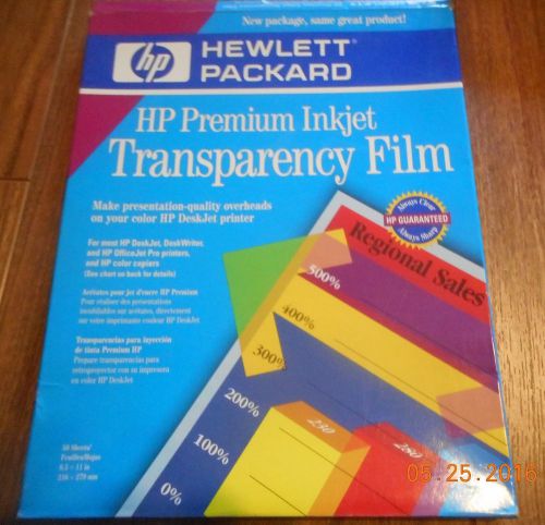 HP Premium Inkjet Tranparency Film - Opened box 56 sheets