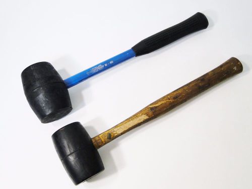 2 PC RUBBER MALLET SET ARMSTRONG 69-490 &amp; NO. 2 MILITARY SURPLUS