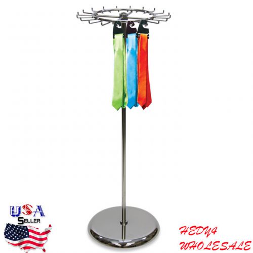NEW Revolving Belt and Tie Rack Two Tier Chrome WHOLESALE FREE SHIPPING