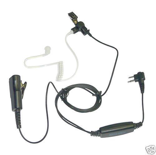 New Two Wire Surveillance  Microphone for Kenwood Portable Radios 2 Pin Type