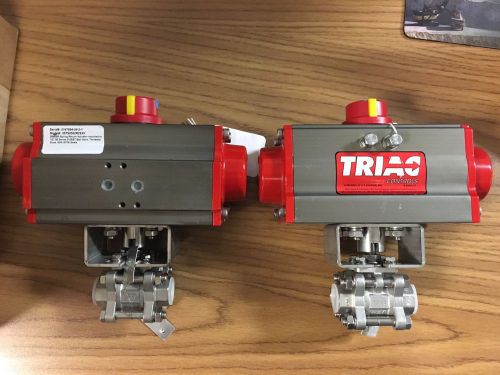 At controls 1/2&#034; 316ss ball valve w/triac controls spring return actuator 2r4dsr for sale
