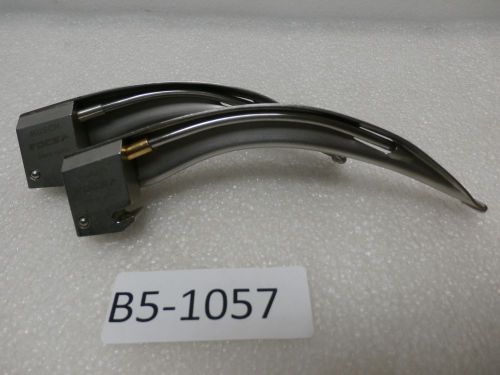 RUSCH Laryngoscope Mac Fiberoptic blades #3,4 Diagnostic Instrument. B5-1057