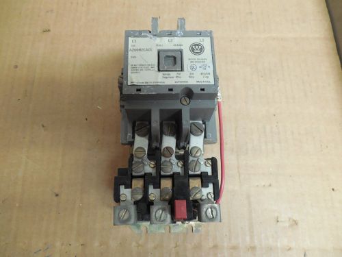 Westinghouse starter a200m2cace size 2 sz 2 45a a amp 120v coil w/ an23ab for sale