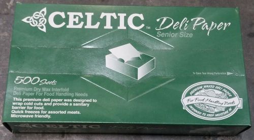 DRY WAX CELTIC COOKIE SHEETS DELI PAPER INTERFOLD POP UP 500 WRAPS NEW