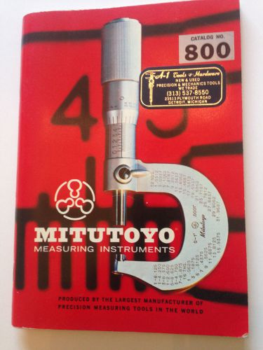 Mitutoyo Catalog No. 800 1971 - Measuring Instruments